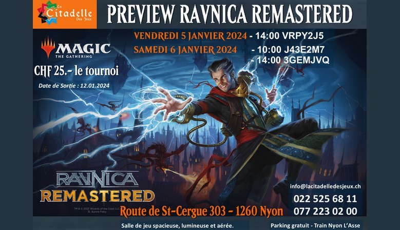 Ravnica Remastered Preview January 5-6 and Release January 12th, 2024